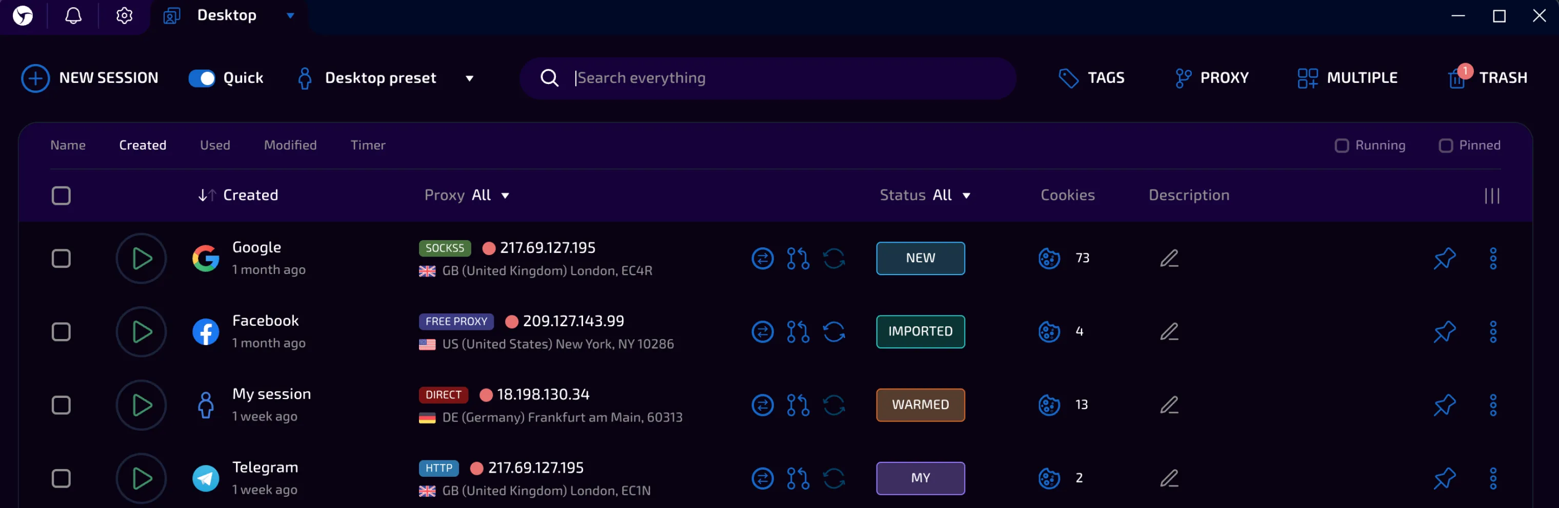 Image for theme  Indigo