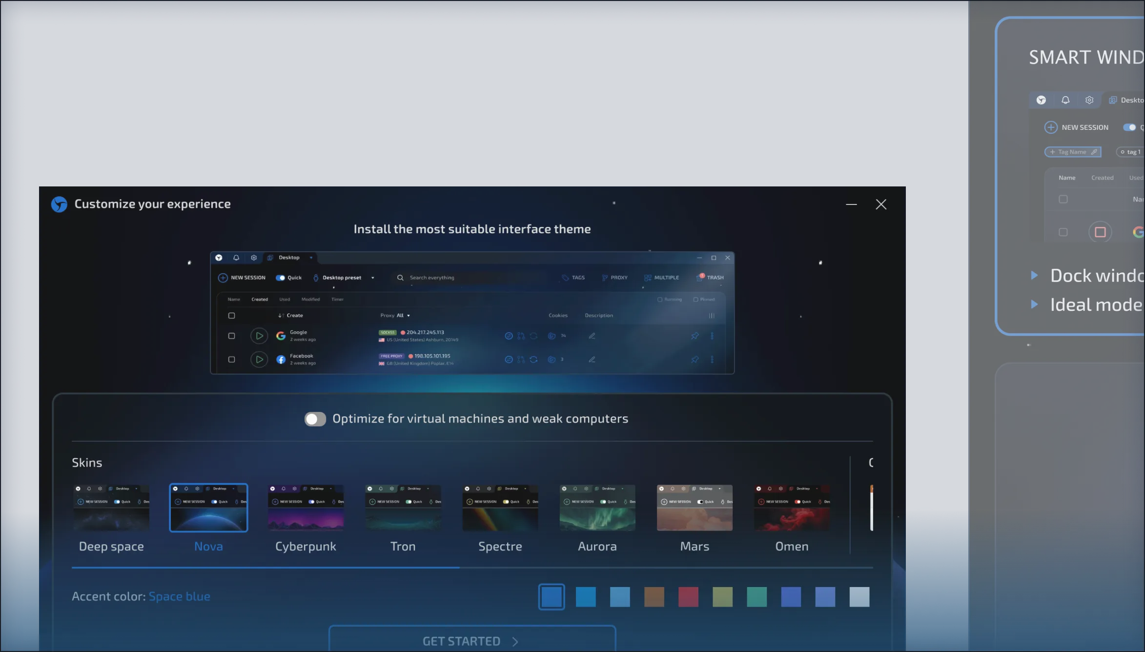 Interface screenshot
