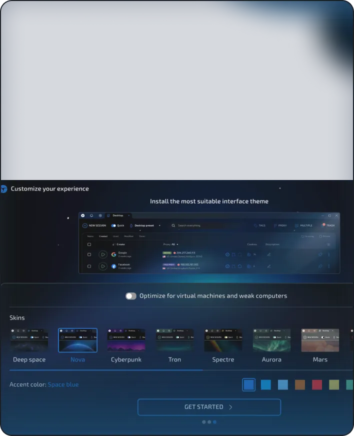Interface screenshot