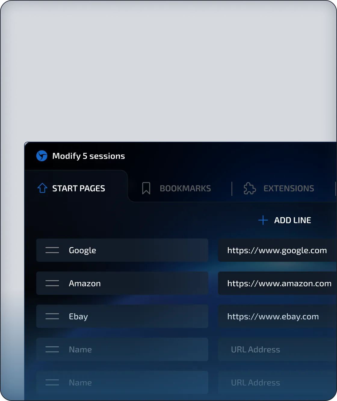 Interface screenshot