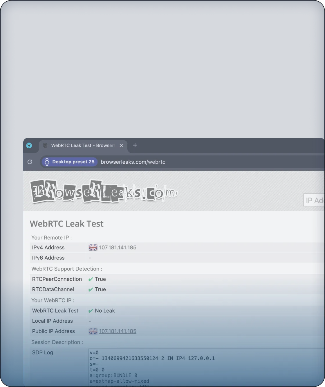 Interface screenshot
