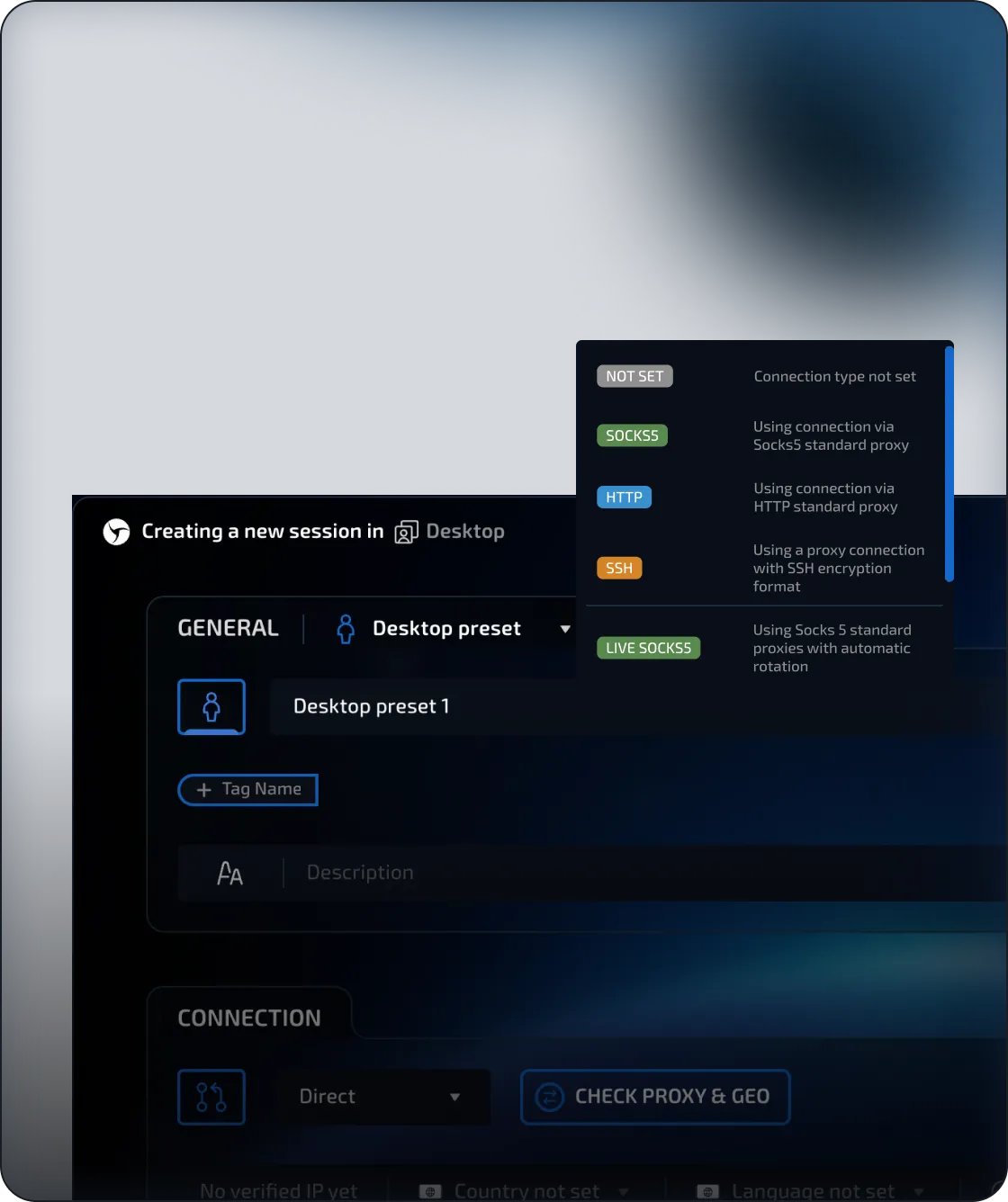 Interface screenshot