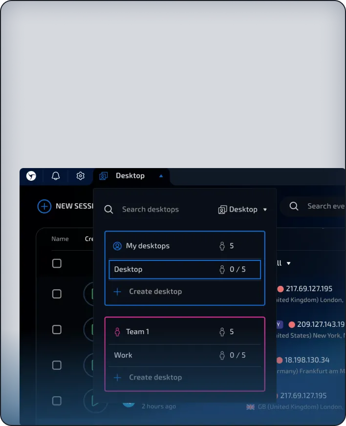 Interface screenshot